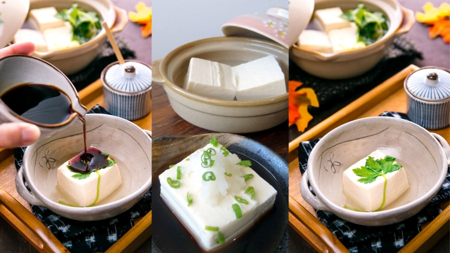 Yudofu – Đậu phụ hầm thanh nhẹ là một lựa chọn không thể bỏ qua, mang đến hương vị dịu mát và thanh đạm đặc trưng của cố đô