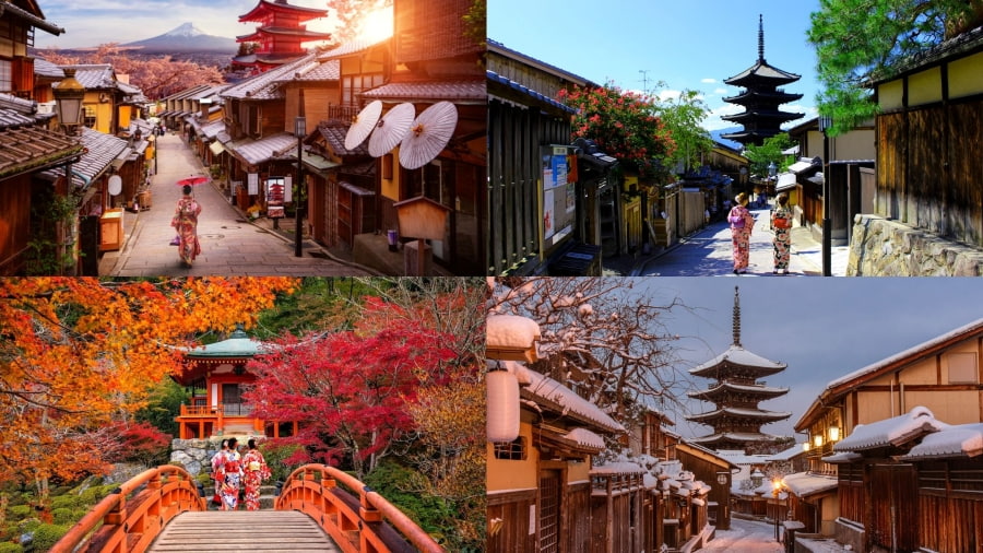 Kyoto đẹp quanh năm, nhưng mỗi mùa lại khoác lên mình một tấm áo riêng, mang đến những trải nghiệm độc đáo
