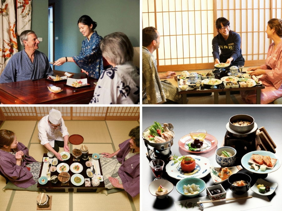 Nếu bạn có cơ hội trải nghiệm lưu trú tại một Ryokan, đừng bỏ lỡ bữa sáng Washoku truyền thống mà họ phục vụ