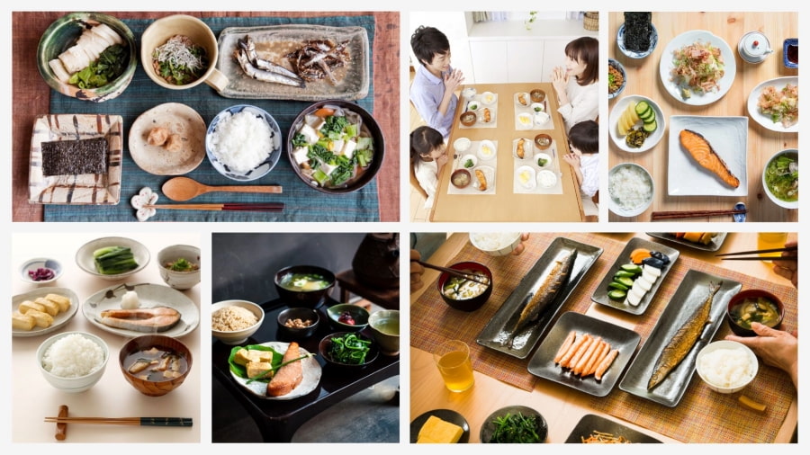 Washoku buổi sáng thường là một bữa ăn đầy đủ, cung cấp năng lượng dồi dào cho một ngày dài hoạt động