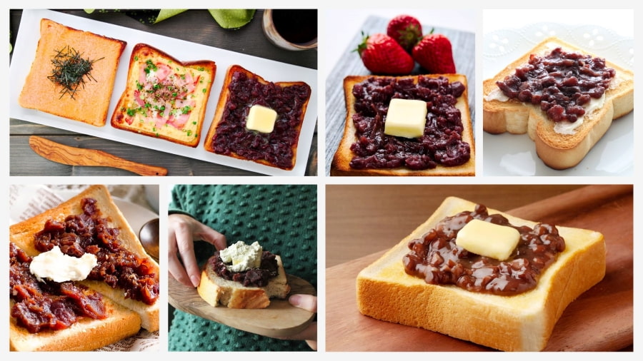 Ogura Toast là một món bánh mì nướng dày, giòn rụm, phết một lớp bơ dày và phủ lên trên là lớp đậu đỏ anko ngọt ngào