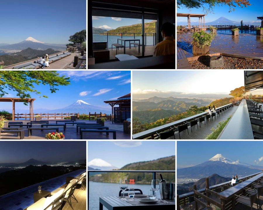 Fujimi Terrace mang đến một trải nghiệm cà phê độc đáo với tầm nhìn tuyệt vời hướng thẳng ra núi Phú Sĩ hùng vĩ