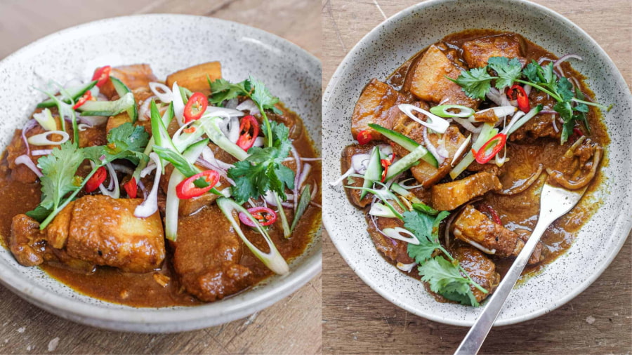 Gaeng Hung Lay là một món ăn Chiang Mai mang ảnh hưởng sâu sắc từ ẩm thực Miến Điện, khác biệt so với các loại cà ri Thái khác