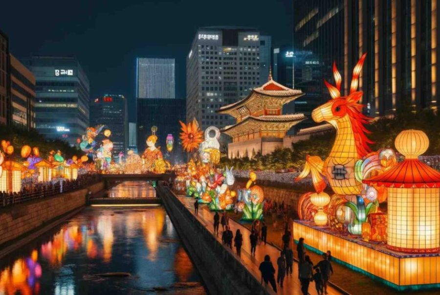 Lễ hội ánh sáng là sự kiện nổi bật của mùa thu Seoul