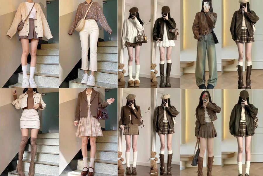 Trench coat dài phối khăn choàng len giúp bạn tỏa sáng giữa khung cảnh lá vàng