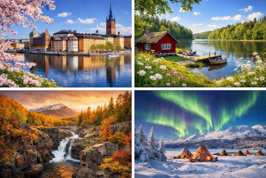 Mỗi mùa tại Thụy Điển đều sở hữu những khung cảnh đặc sắc khác nhau