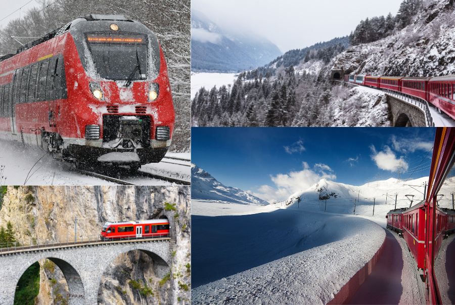 Du ngoạn bằng tàu ngắm cảnh là một sự lựa chọn yêu thích của nhiều người khi du lịch Thụy Sĩ mùa đông