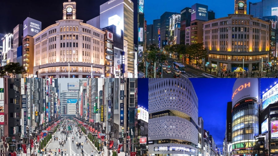 Ginza là nơi tập trung những cửa hàng flagship lộng lẫy của các thương hiệu thời trang, trang sức và đồng hồ xa xỉ bậc nhất thế giới