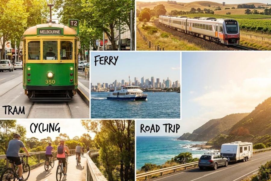 Một số phương tiện di chuyển nổi bật trong hành trình du lịch Victoria Úc