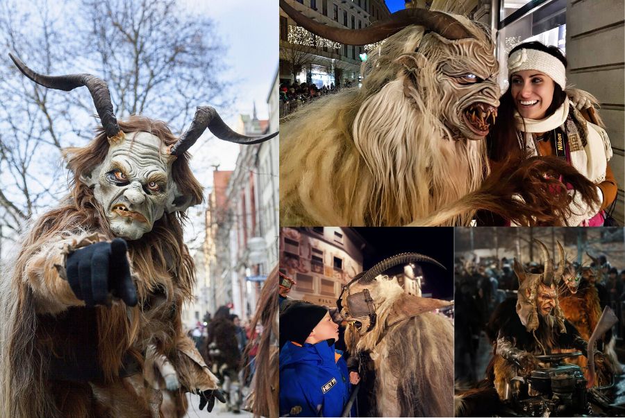 Những chiếc mặt nạ đầy ấn tượng tại lễ hội Krampuslauf.