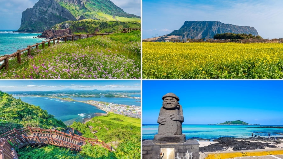 Jeju luôn được khoác lên mình chiếc áo choàng tươi mới và rực rỡ, với khí hậu ôn hòa, dễ chịu và cảnh quan thiên nhiên vô cùng quyến rũ