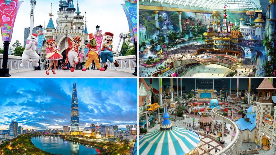 Lotte World lại mang đến một trải nghiệm độc đáo khi kết hợp giữa công viên giải trí trong nhà và ngoài trời