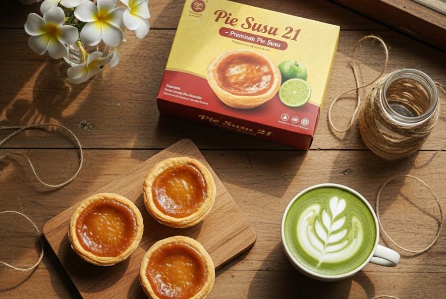 Bánh Pie Susu có nhân làm từ sữa mềm mại kết hợp với lớp vỏ mỏng giòn nhẹ