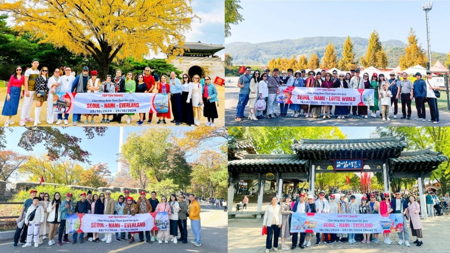Những vị khách đã tin tưởng lựa chọn các tour du lịch Hàn Quốc mùa thu tại Top Ten Travel