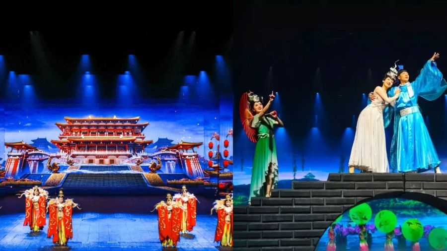 Nhà hát Hàng Châu là một công trình kiến trúc hiện đại và ấn tượng, nằm kiêu hãnh bên bờ sông Tiền Đường