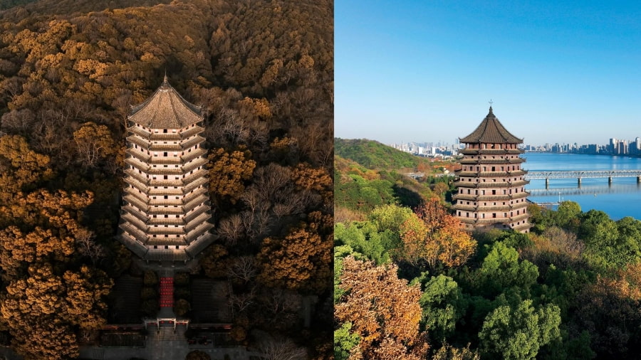 Với chiều cao ấn tượng, du khách có thể chiêm ngưỡng thành phố Hàng Châu thơ mộng từ trên cao