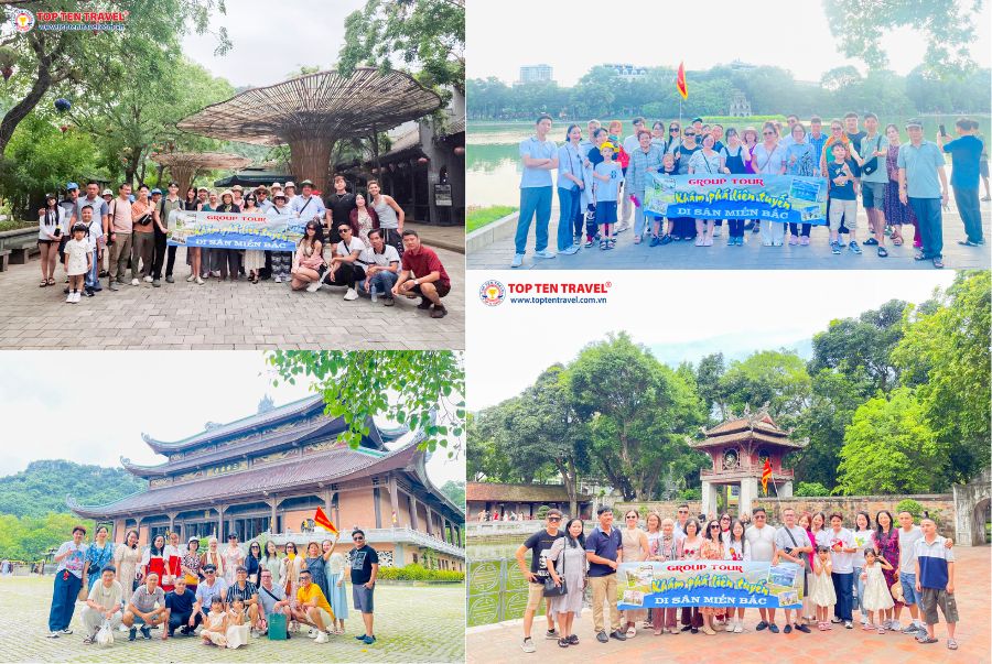 Đoàn khách Top Ten Travel trên hành trình khám phá các điểm đến đẹp tại Hà Nội