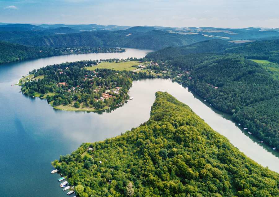 Một nhánh sông Dương Tử nhìn từ trên cao