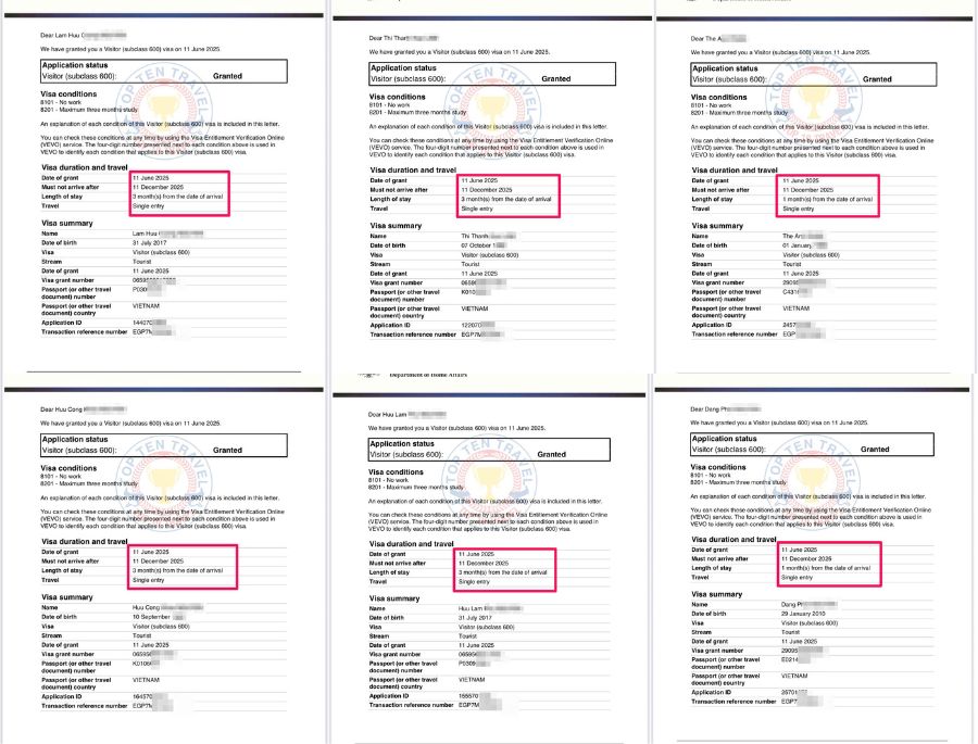 Hàng loạt visa úc thành công đổ bộ tại Top Ten Travel mỗi ngày