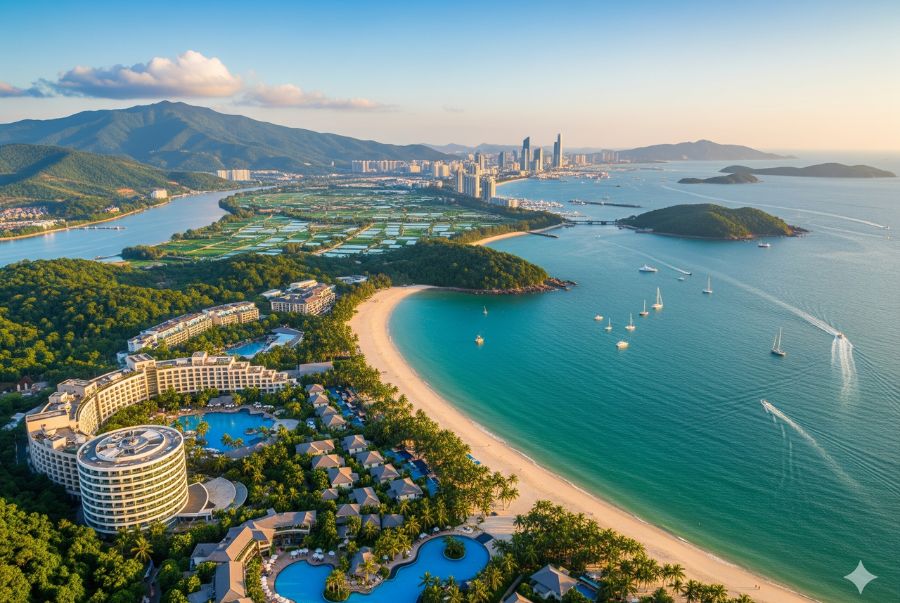 Toàn cảnh những bải biển trong xanh tại Thành Phố tam Á của Hải Nam