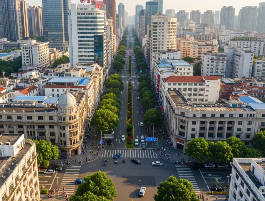 Đại lộ Trung Sơn được thiết kế với không gian yên tĩnh, rợp bóng cây xanh