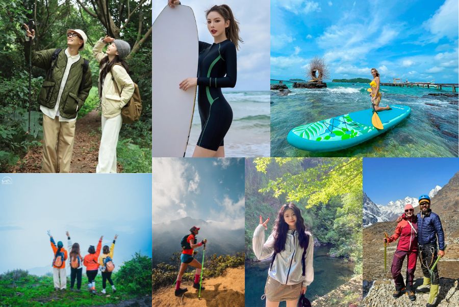 Một số các trang phục gợi ý cho các hoạt động như leo núi Batur, trekking hay lướt sóng