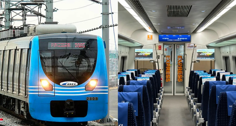 Tàu AREX là phương tiện được ưa chuộng nhất để di chuyển giữa trung tâm Seoul và Sân bay Quốc tế Incheon