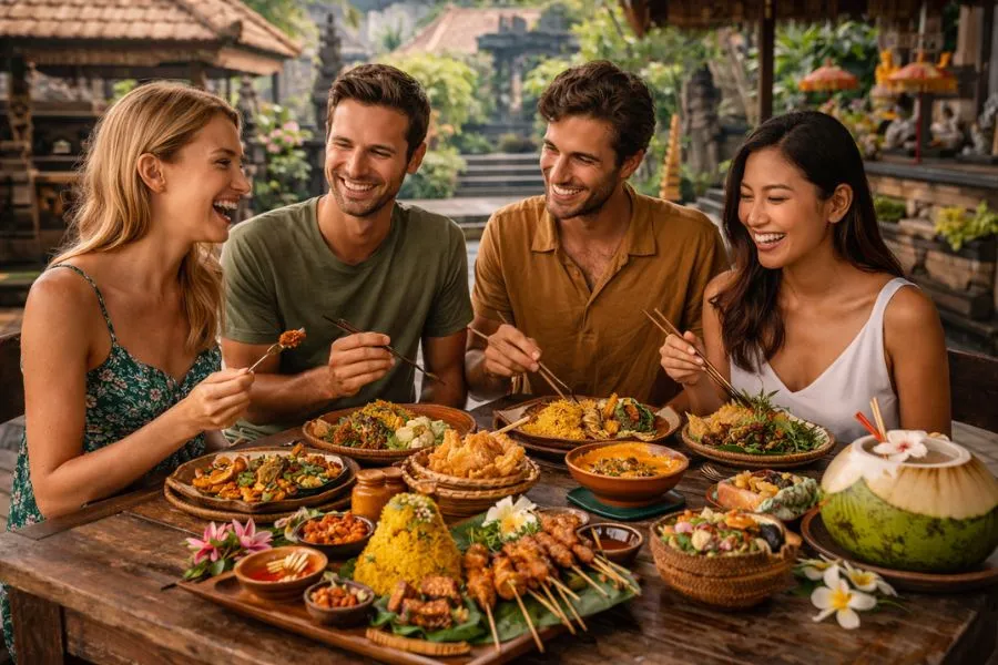 Ẩm thực Bali mang đậm dấu ấn truyền thống với sự kết hợp hài hòa giữa gia vị bản địa