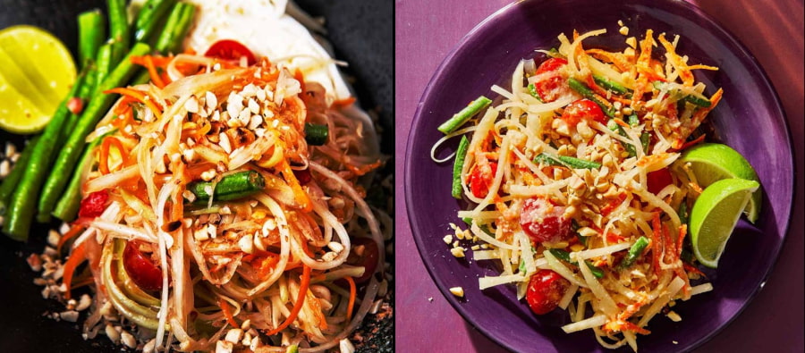 Som Tam là một món ăn nổi tiếng mang đậm hương vị cay nồng, chua ngọt đặc trưng mà bạn nhất định phải thử