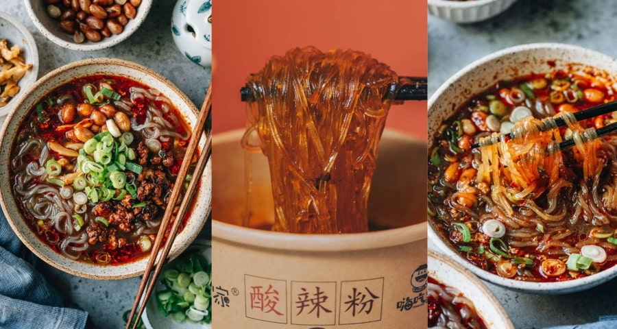 Miến chua cay Trùng Khánh – Món ăn vặt đường phố trứ danh được nhiều người yêu thích