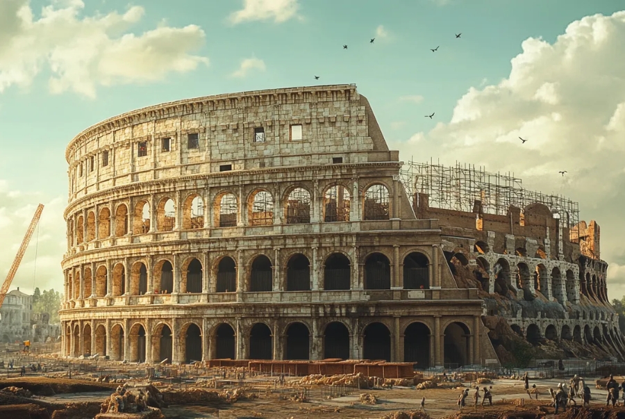 Công trình được khởi công xây dựng vào năm 72 sau Công Nguyên