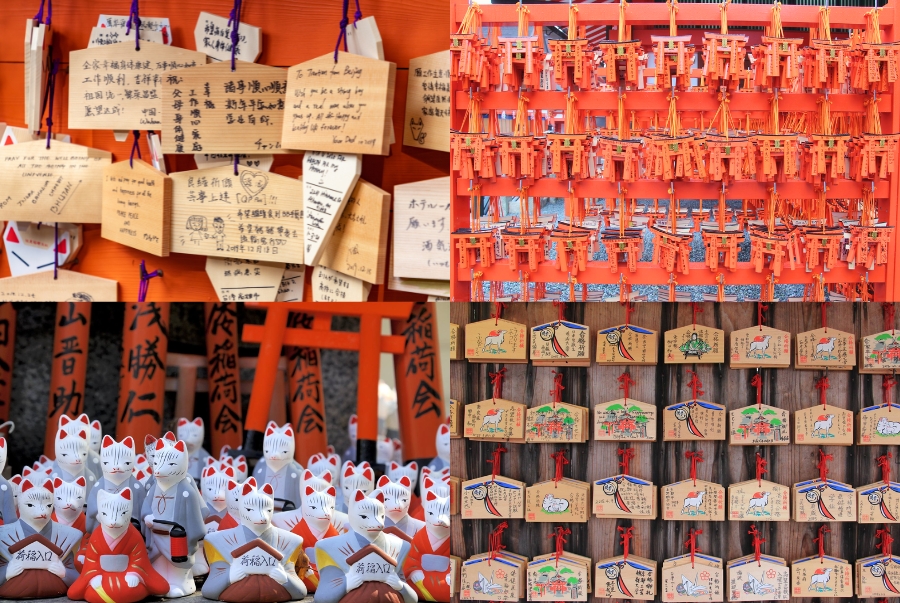 Du khách có thể mua bùa cầu may và viết ra để gửi gắm mong ước của mình