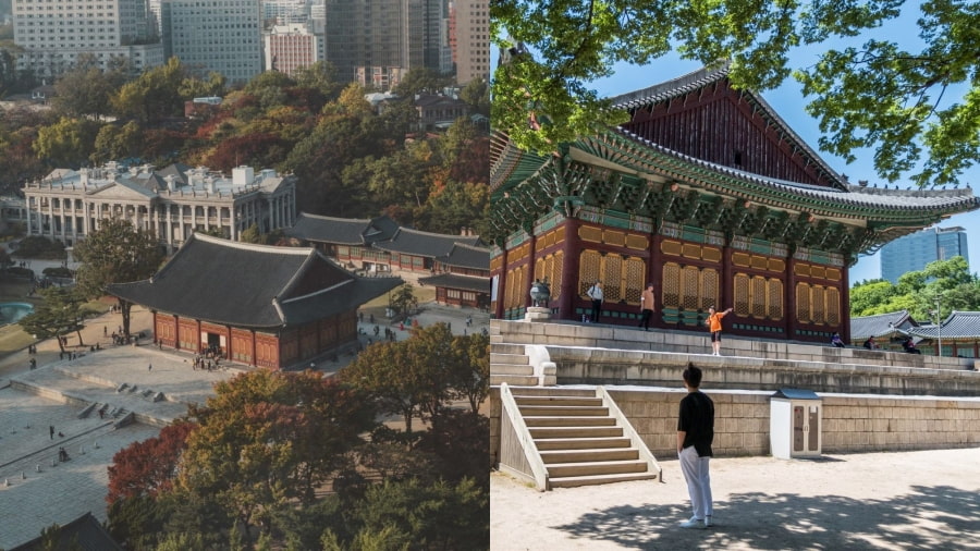 Deoksugung thu hút du khách bởi vẻ đẹp giao thoa độc đáo giữa kiến trúc truyền thống Hàn Quốc và phong cách châu Âu