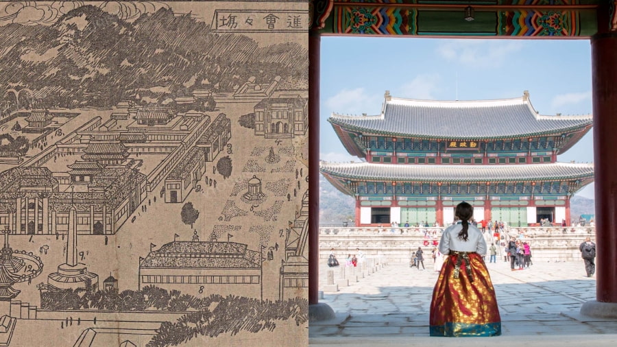 Cung điện Gyeongbokgung được xây dựng vào năm 1395, chỉ ba năm sau khi nhà Joseon thành lập, dưới thời vua Taejo