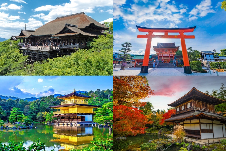 Những ngôi đền chùa nổi tiếng của thành phố Kyoto