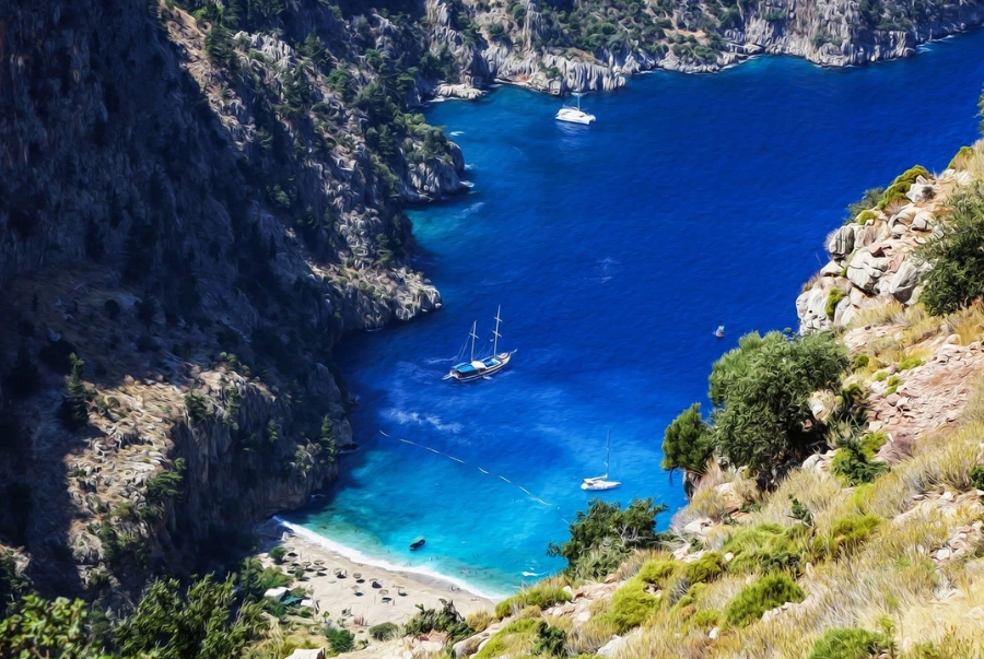 Butterfly Valley là thung lũng nằm ngay khu vực biển Aegean