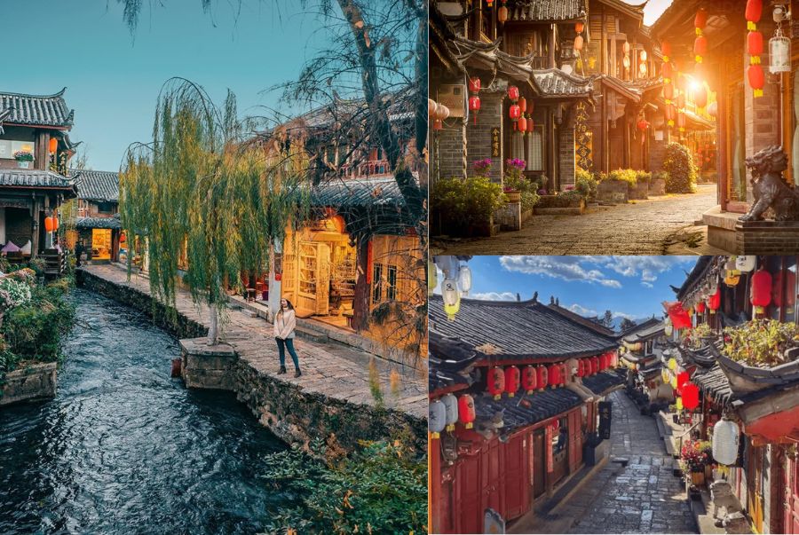 Vẻ đẹp bình yên với những chiếc đèn lồng đỏ soi bóng trên mặt nước