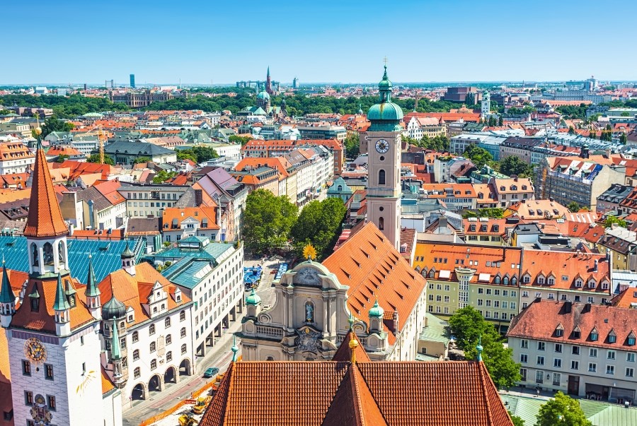 Toàn cảnh Munich khi nhìn từ trên cao mang vẻ đẹp yên bình