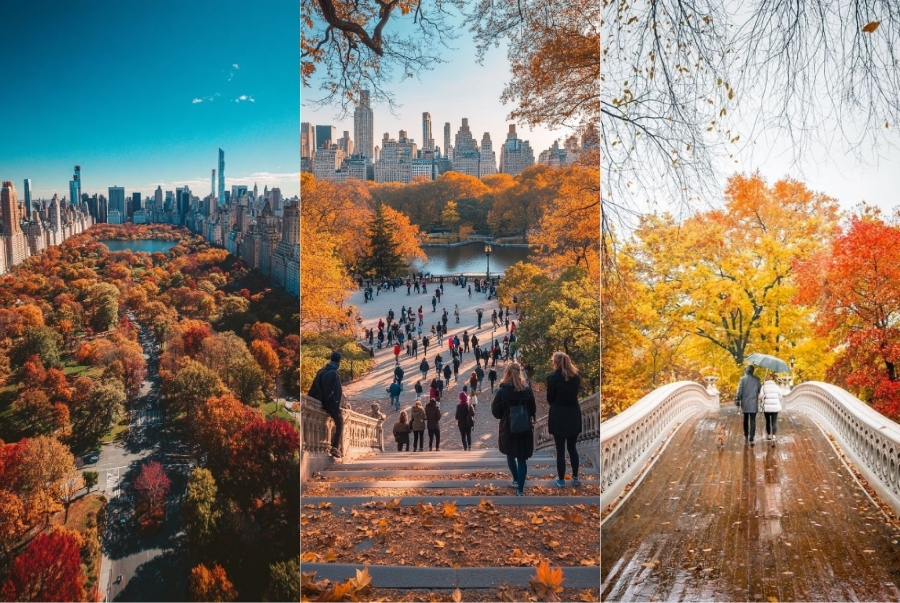Central Park vào mùa thu là một trong những địa điểm check-in rất được yêu thích
