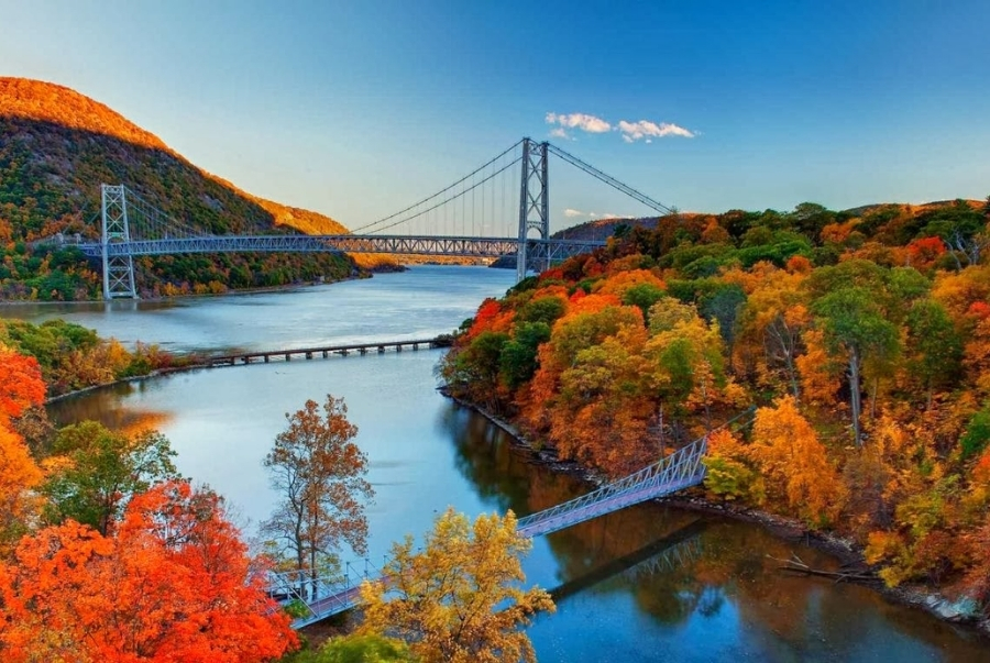 Cảnh sắc Hudson River Valley vào thu vừa hùng vĩ nhưng lại vừa nên thơ