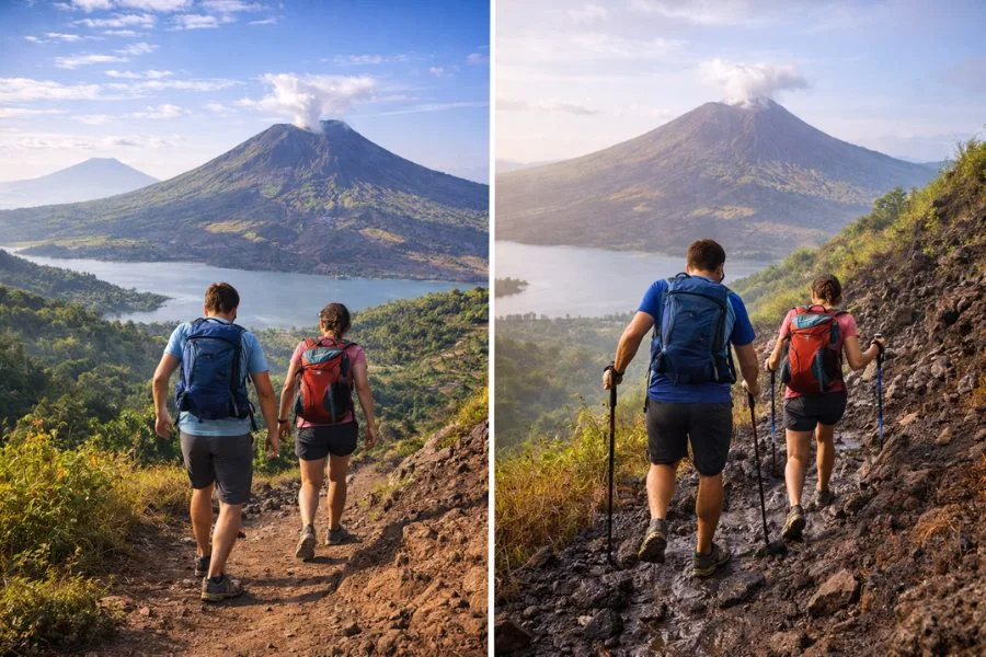 Thời tiết đóng vai trò then chốt trong trải nghiệm chinh phục Mount Batur