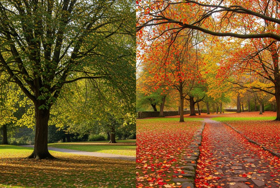 Tùy vào từng thời điểm mà mùa thu nước Anh lại sở hữu những cảnh sắc khác nhau