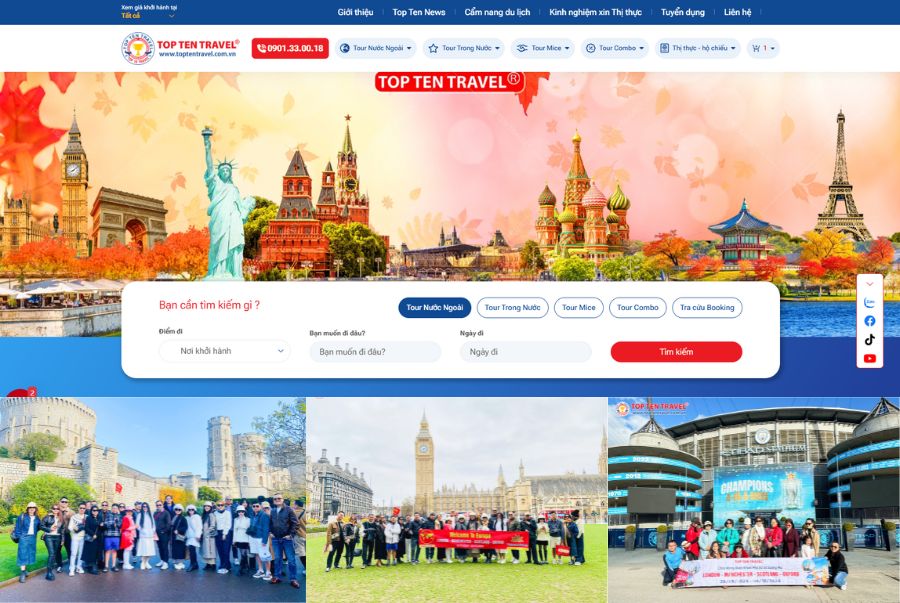 Top Ten Travel là đơn vị chuyên tổ chức các tour Anh Quốc mùa thu uy tín và chuyên nghiệp