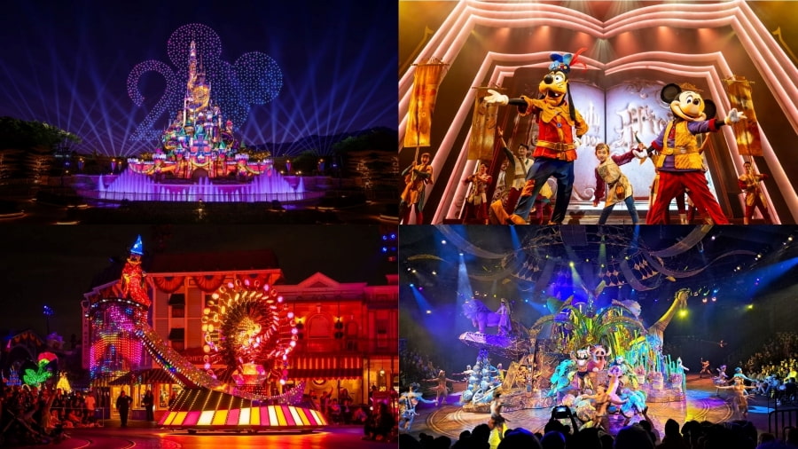 Một trong những điểm nhấn của Disneyland Hồng Kông chính là các show diễn và buổi diễu hành đầy màu sắc