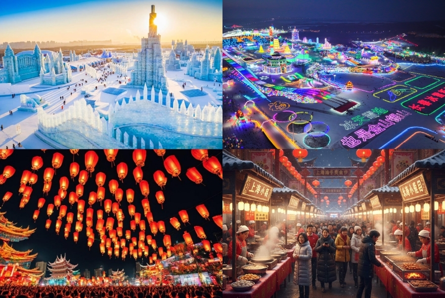 Không khí nhộn nhịp của mùa đông Trung Quốc với những lễ hội đặc sắc