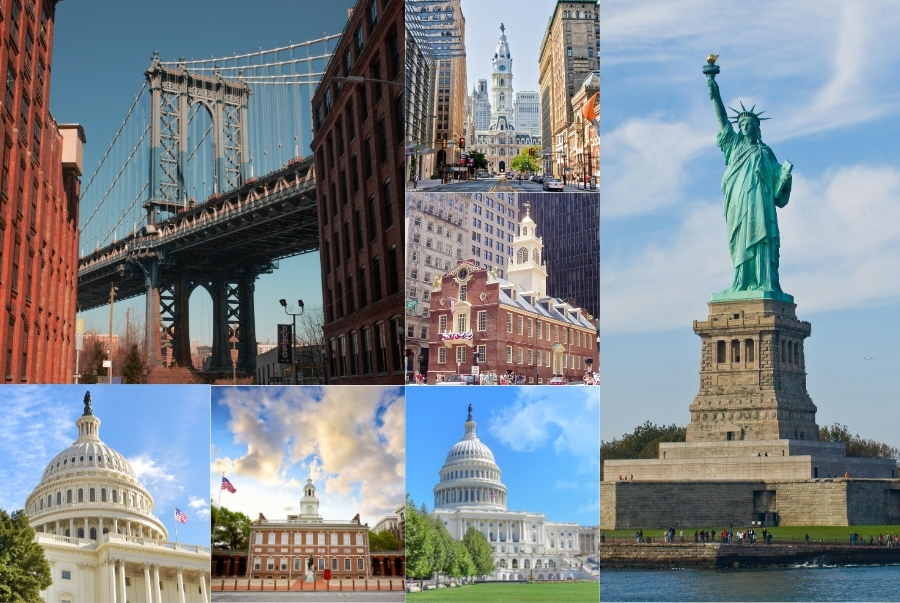 Hành trình bờ Đông Mỹ đưa bạn đi qua những công trình lịch sử và kiến trúc tráng lệ