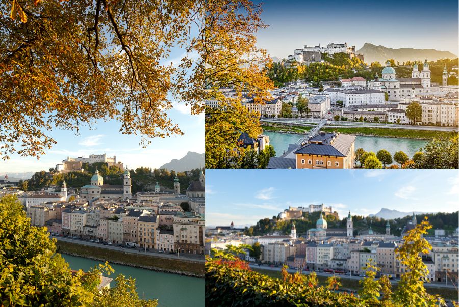 Salzburg mùa thu hiện lên như một bức tranh cổ tích đầy mê hoặc