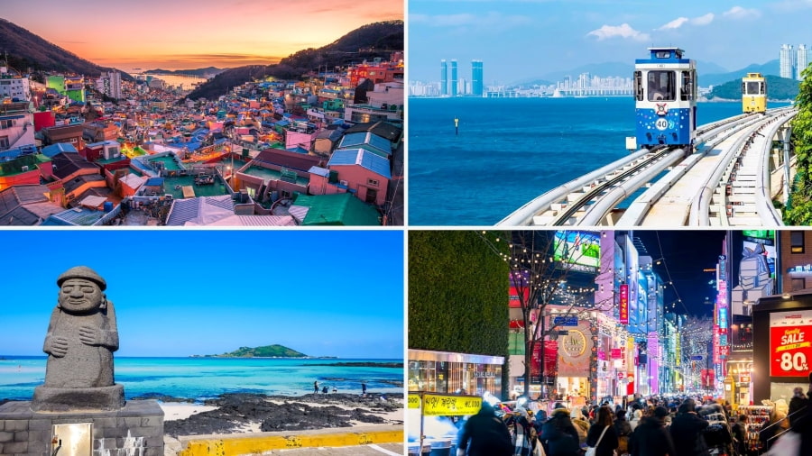 Busan, thành phố biển quyến rũ, chào đón du khách với những bãi biển trải dài như Haeundae và Gwangalli
