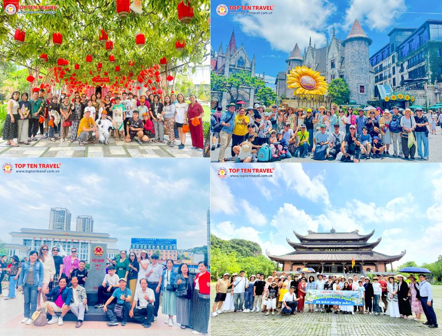 Cac đoàn khách du lịch trong nước được lên lịch trình bởi Top Ten Travel