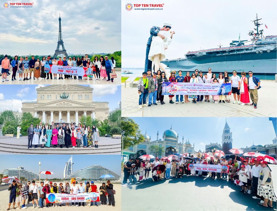 Nếu có kỳ nghỉ dài ngày hơn, du khách có thể thử thêm các lựa chọn về hành trình tour du lịch nước ngoài của Top Ten Travel